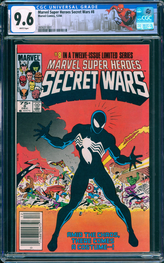 MARVEL SUPER HEROES SECRET WARS #8 CGC 9.6 NEWSSTAND! 1ST APP SYMBIOTE