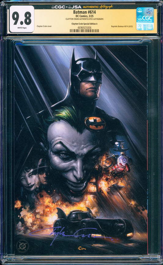 BATMAN #614 CGC 9.8 SIGNED CLAYTON CRAIN