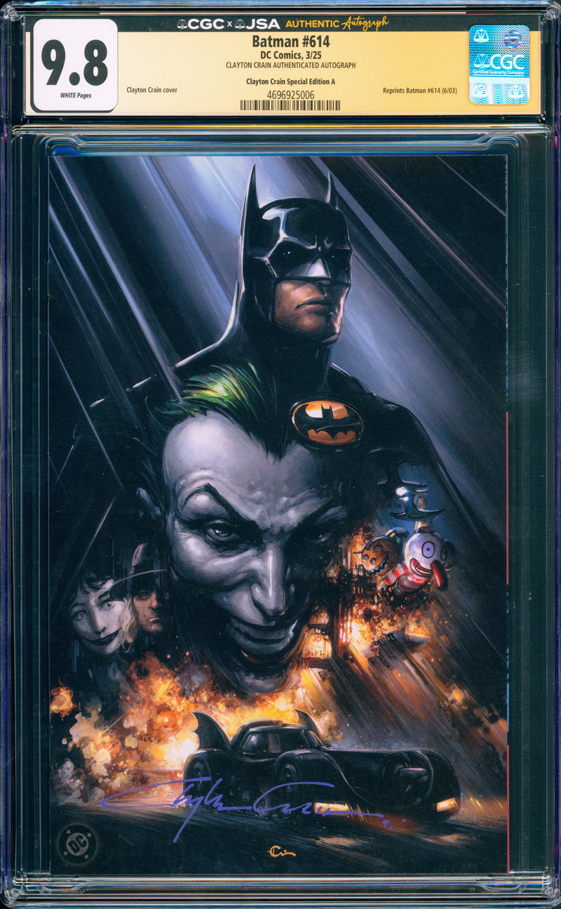 BATMAN #614 CGC 9.8 SIGNED CLAYTON CRAIN