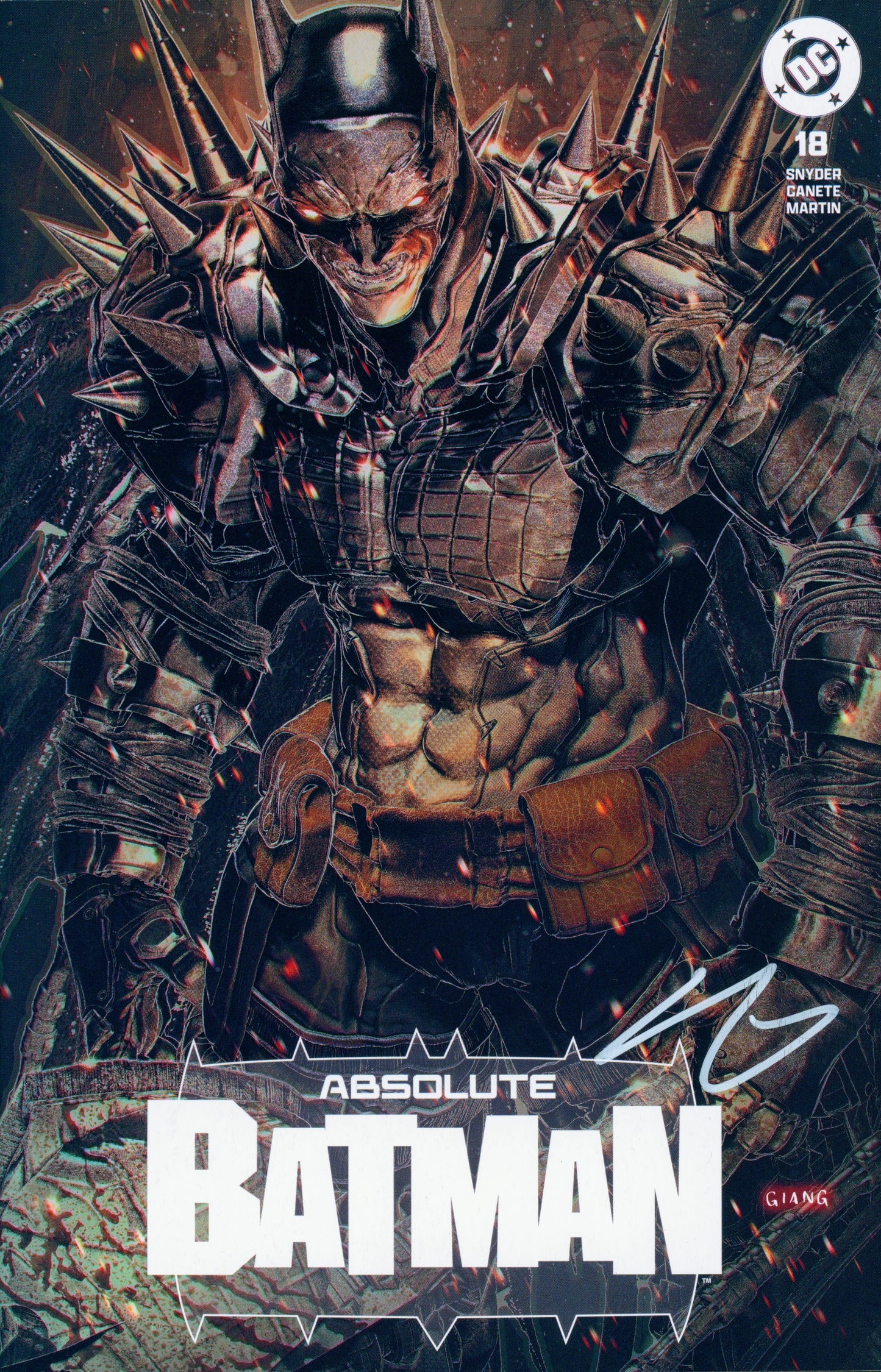 ABSOLUTE BATMAN #18 TRADE SIGNED JOHN GIANG MEGAGON COA