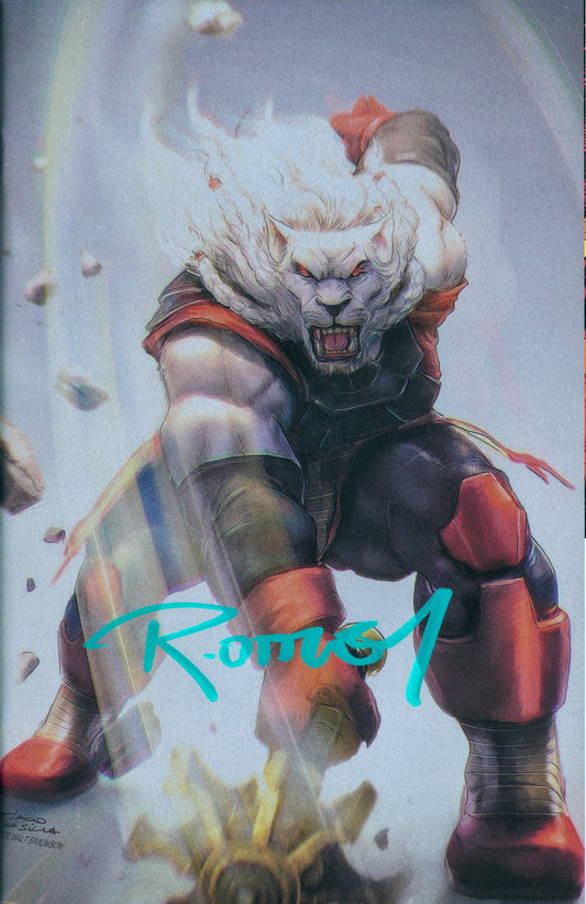 BATTLE BEAST #1 FOIL TIAGO DA SILVA *SIGNED* RYAN OTTLEY