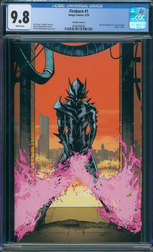 FIREBORN #1 CGC 9.8 1:50 VIRGIN ABSOLUTE BATMAN #1 HOMAGE