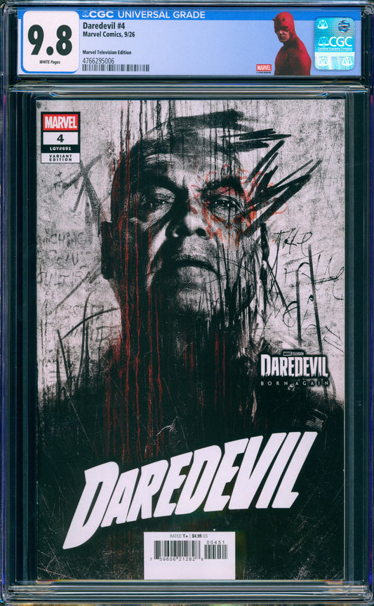 DAREDEVIL #4 CGC 9.8 1ST PRINT VINCENT D'ONOFRIO CUSTOM LABEL