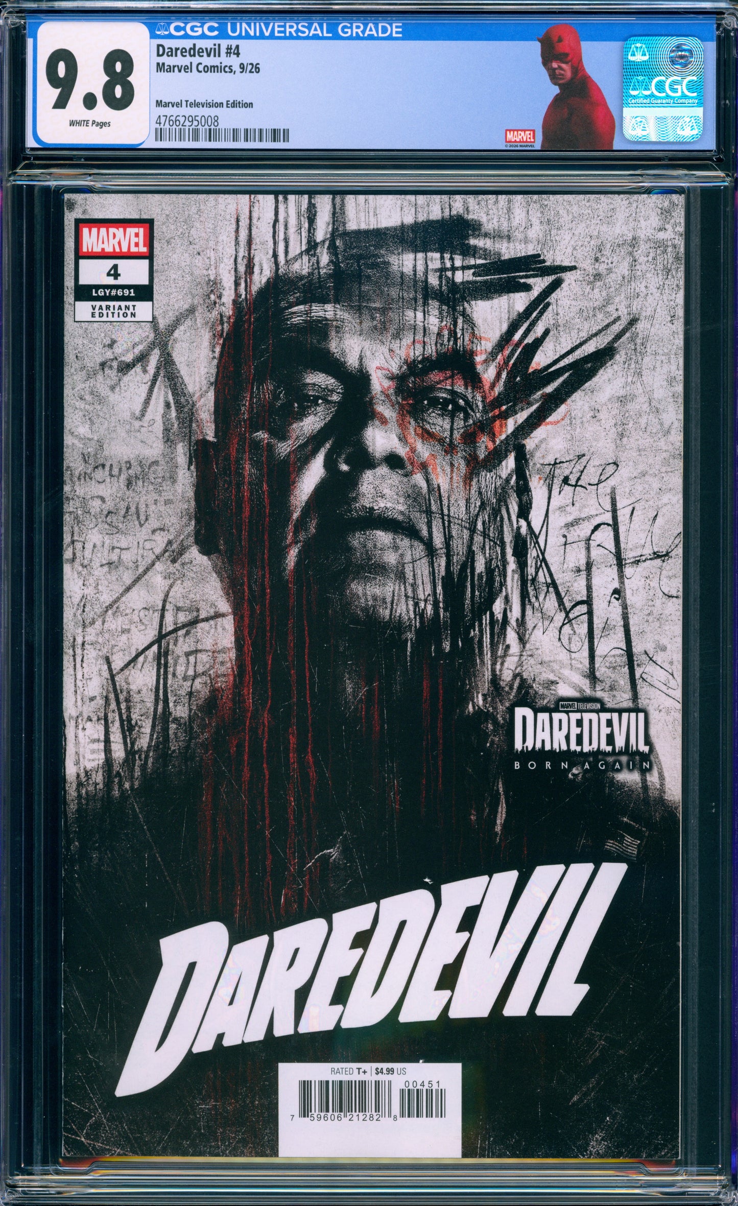 DAREDEVIL #4 CGC 9.8 1ST PRINT VINCENT D'ONOFRIO CUSTOM LABEL