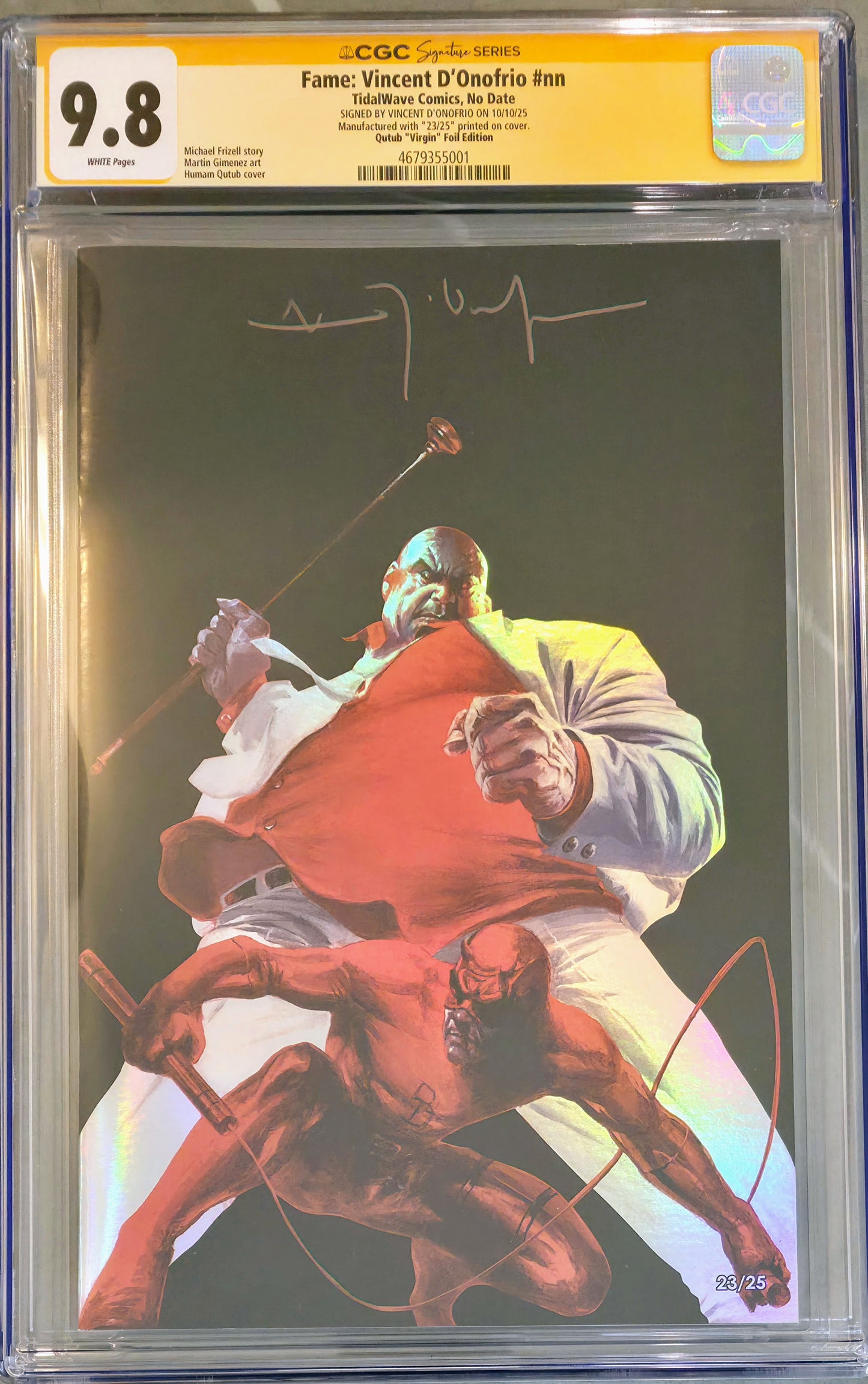 Fame: Vincent D'Onofrio CGC 9.8 (Signed Vincent D'Onofrio) Limited to 25 Copies!