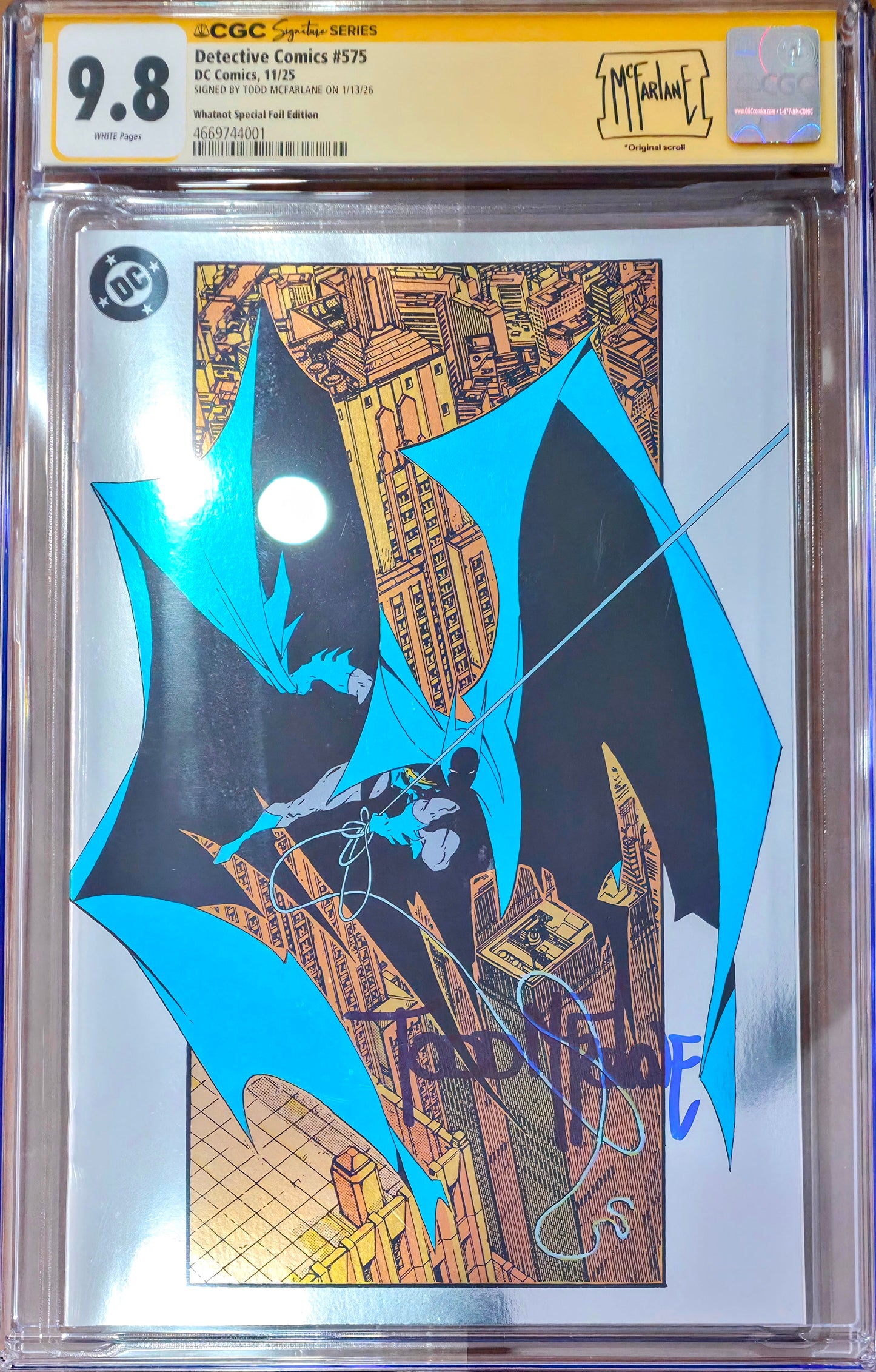 Detective Comics #575 CGC 9.8 (Signed Todd McFarlane)