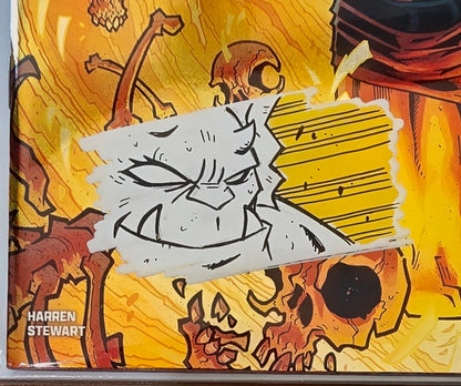 DEMON #1 FOIL🔥SPLASH COLOR REMARKED & SIGNED🔥RYAN G. BROWNE