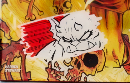 DEMON #1 FOIL🔥SPLASH COLOR REMARKED & SIGNED🔥RYAN G. BROWNE