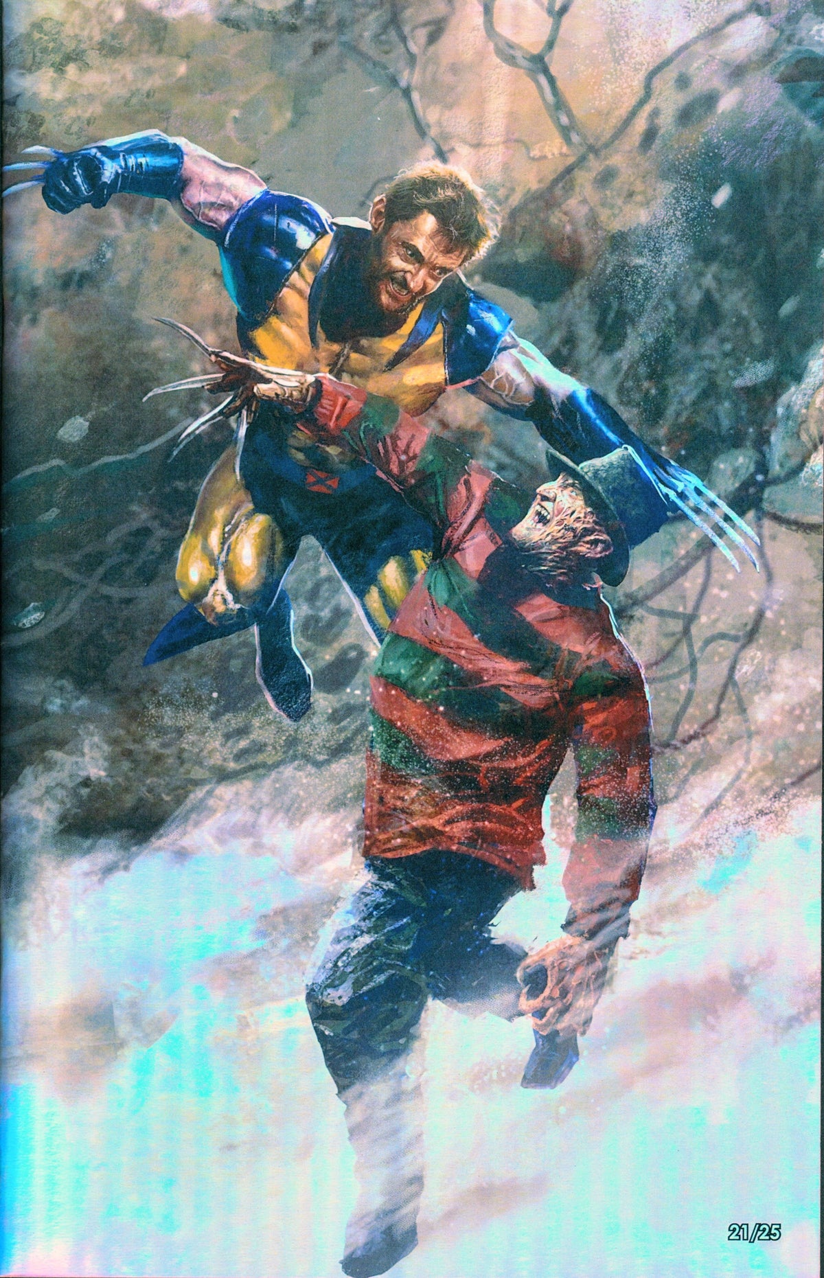 TIDALWAVE FAME: NEW NIGHTMARE FOIL - WOLVERINE VS FREDDY KRUEGER LTD 25