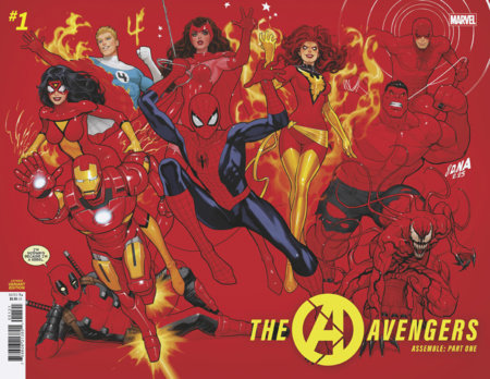 AVENGERS #1 DAVID NAKAYAMA COLOR BLOCK RED WRAPAROUND (Pre-Order)