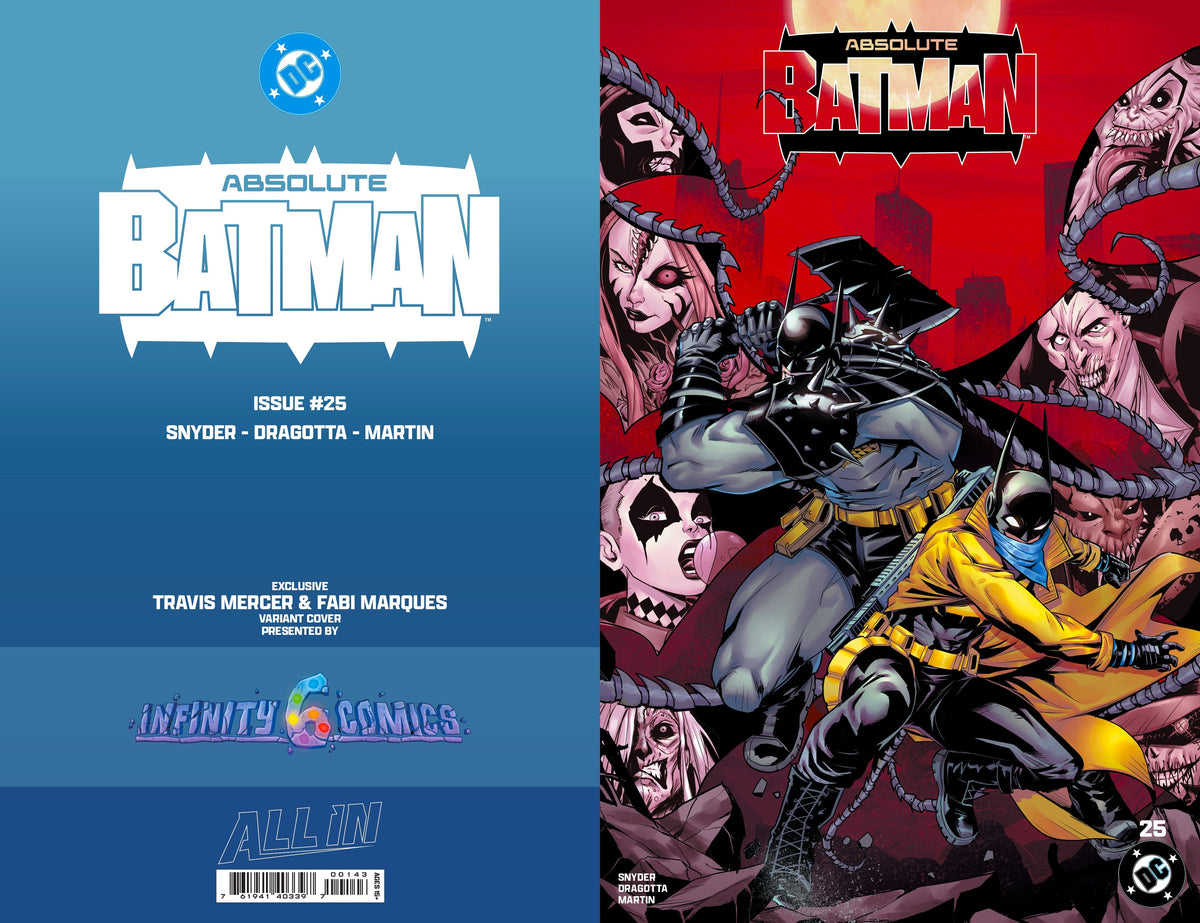 ABSOLUTE BATMAN #25 TRAVIS MERCER FOIL TRADE & COLOR SPLASH VIRGIN EXCLUSIVE + DELL'OTTO VARIANT