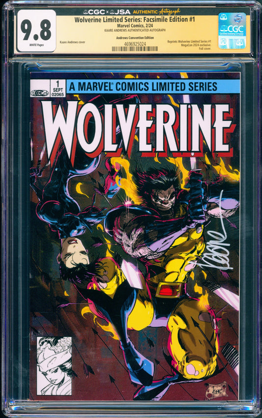 WOLVERINE LIMITED SERIES FACSIMILE #1 FOIL (Signed by Kaare Andrews)