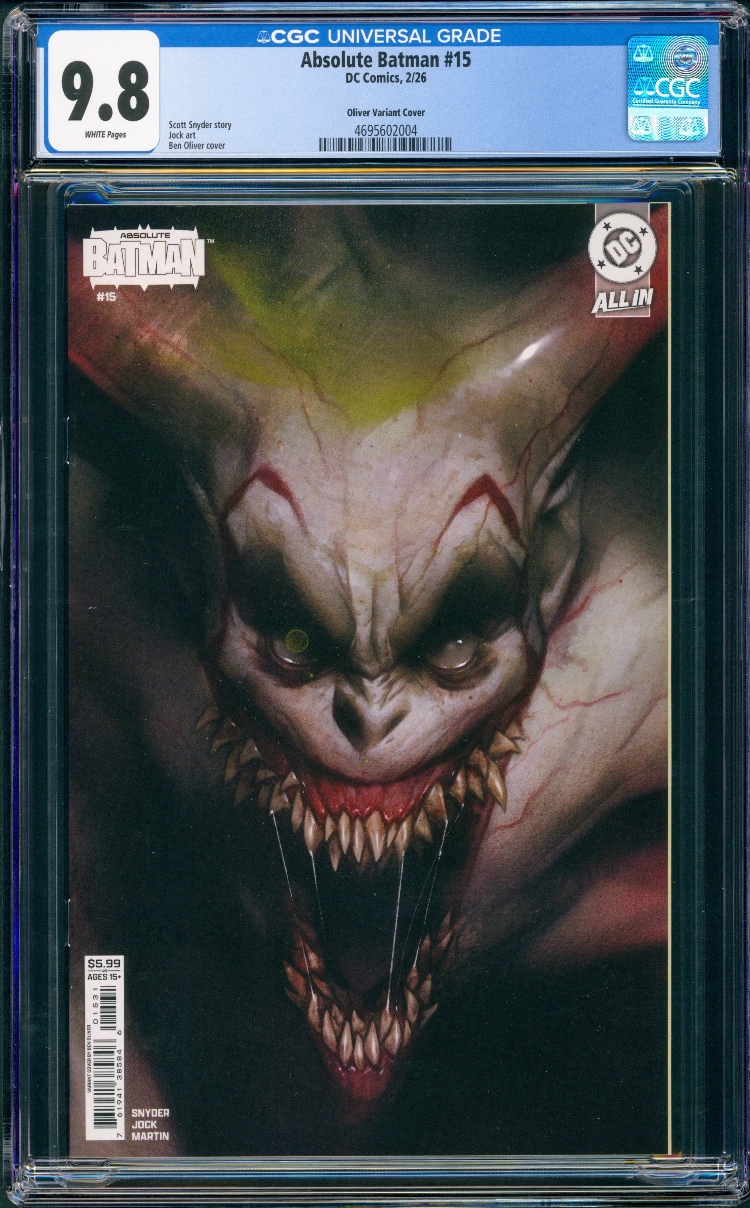 アメコミリーフ　CGC 9.8 Absolute Batman #15 Absolute Batman #15 1st Print CGC 9.8 – Bagged and Slabbed Comics