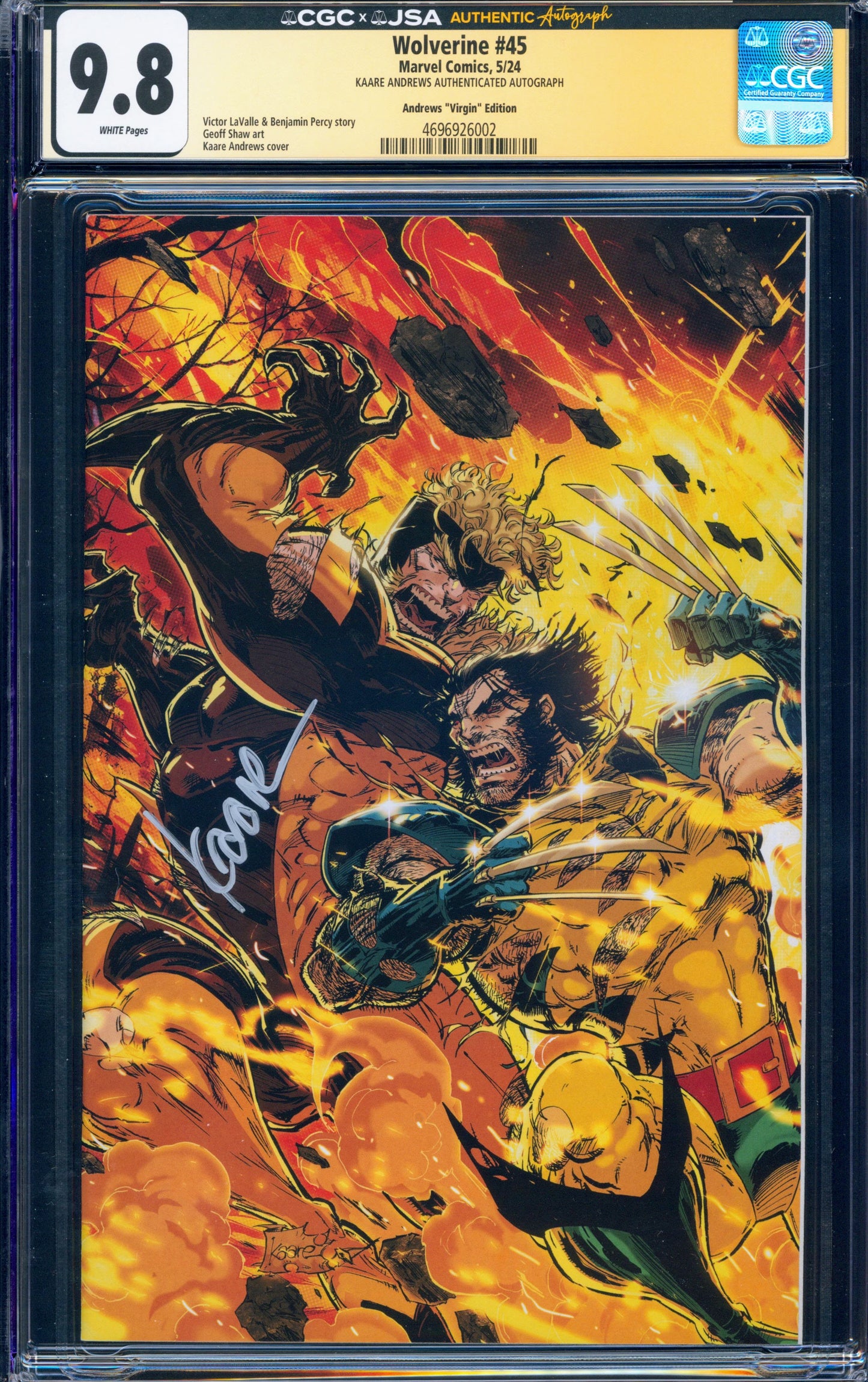 WOLVERINE #45 (Signed by Kaare Andrews)