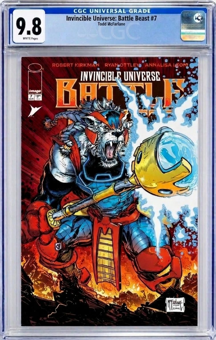 INVINCIBLE UNIVERSE: BATTLE BEAST #7 CGC 9.8 (TODD MCFARLANE COVER)