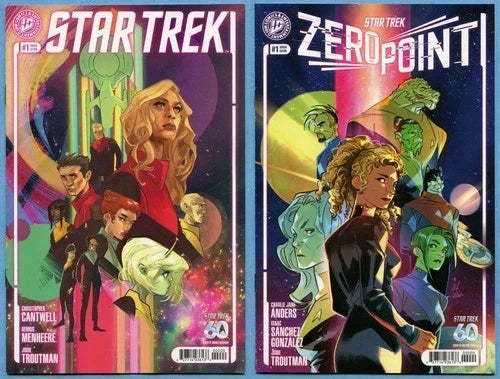 2 IN 1 - STAR TREK #1 & STAR TREK: ZERO POINT #1 ASHCAN RETAIL PROMO FLIP